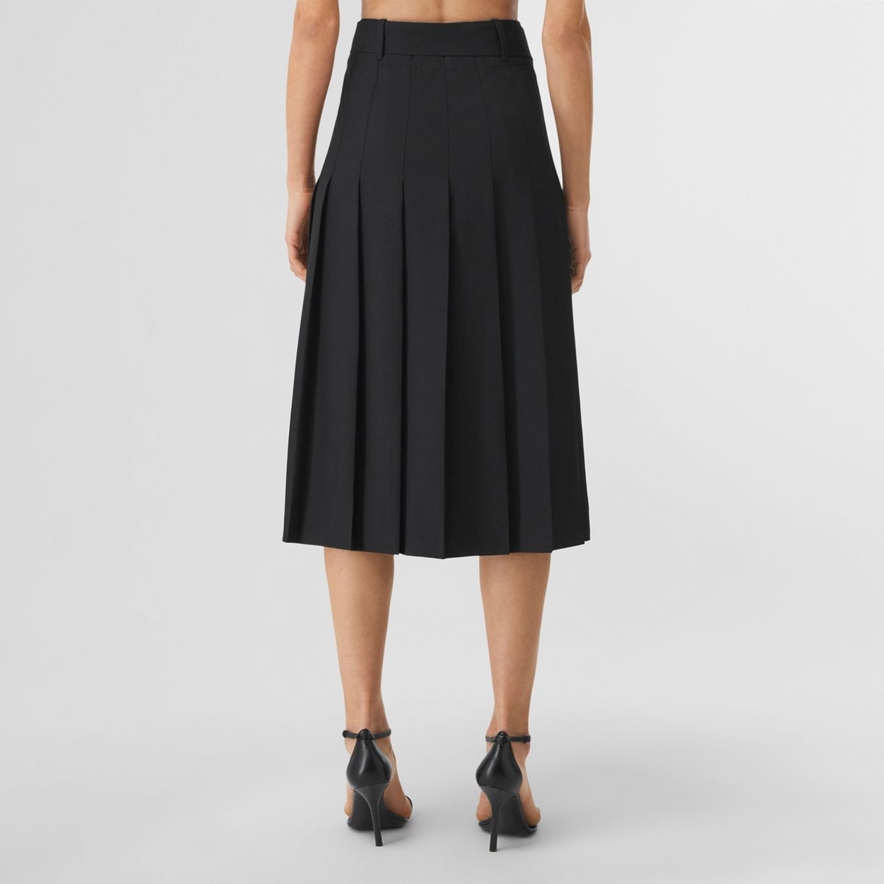 D-ring Detail Wool Pleated Skirt - 4