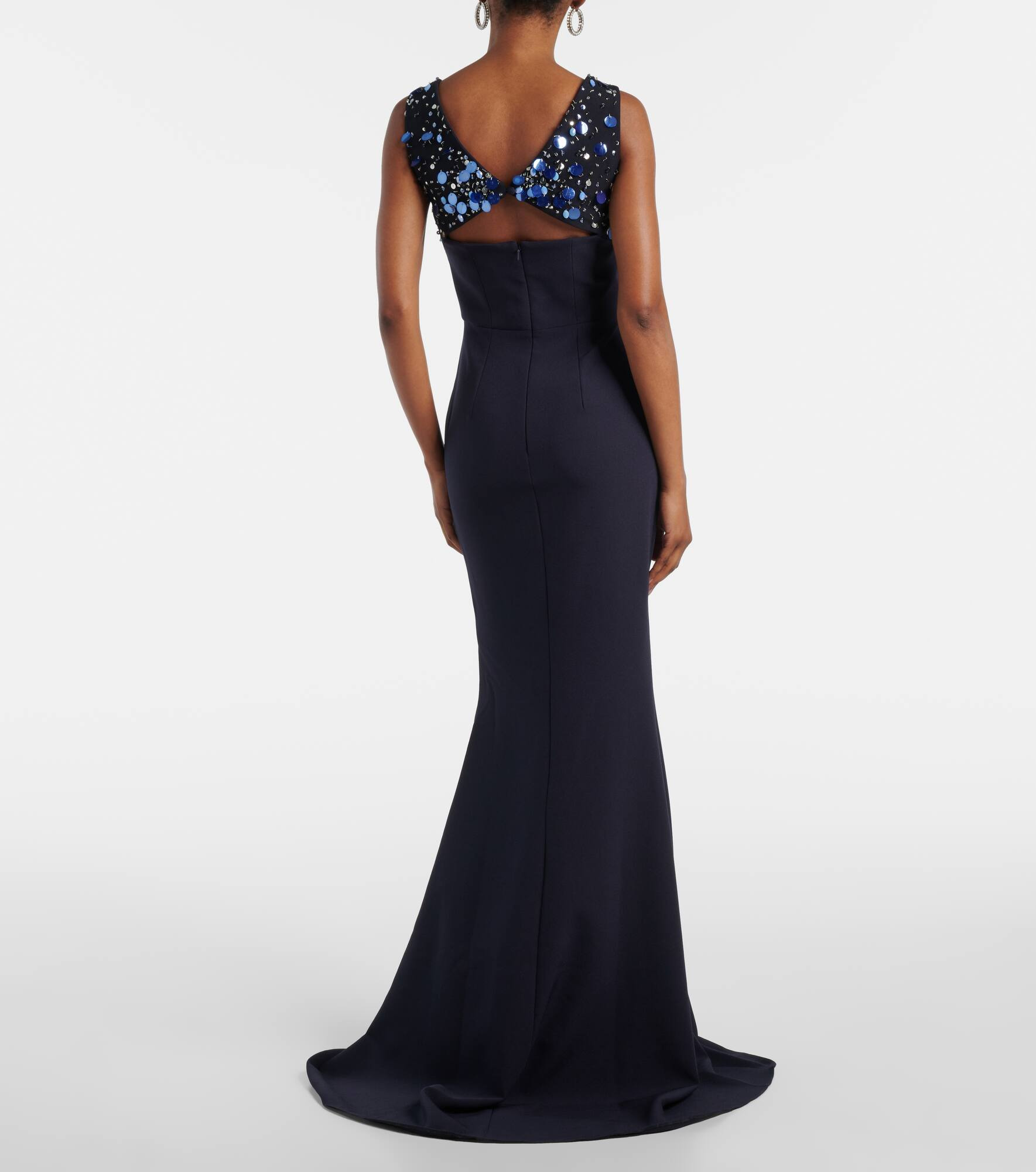 Melina embellished crêpe gown - 3