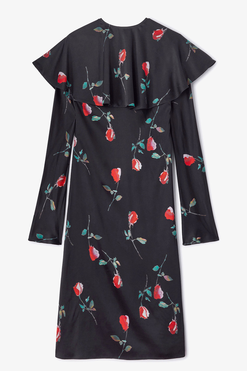 PRINTED CIRCLE COLLAR MIDI DRESS 1