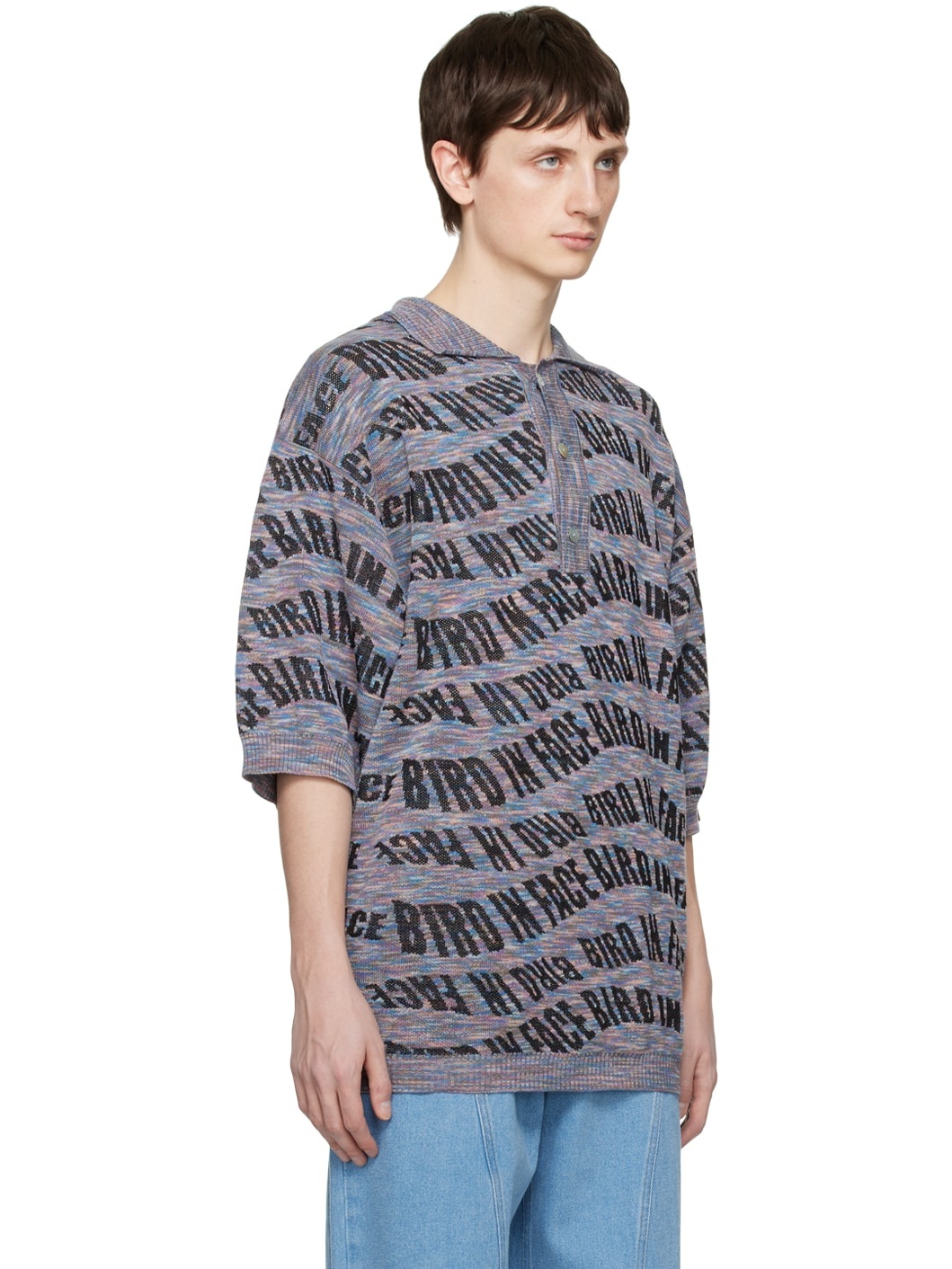 Purple 'Bird In Face' Polo - 2