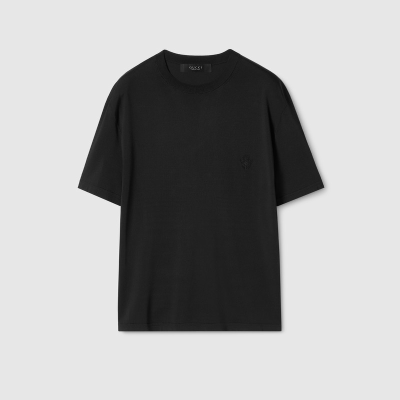 Knitted T-shirt with embroidery 1