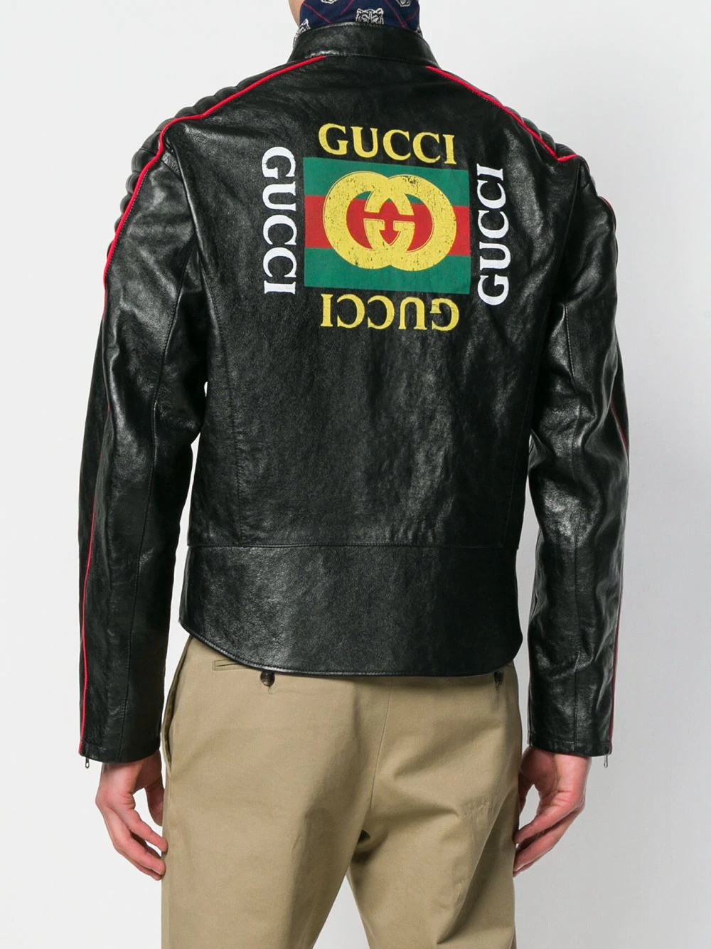 Gucci Print leather jacket - 4