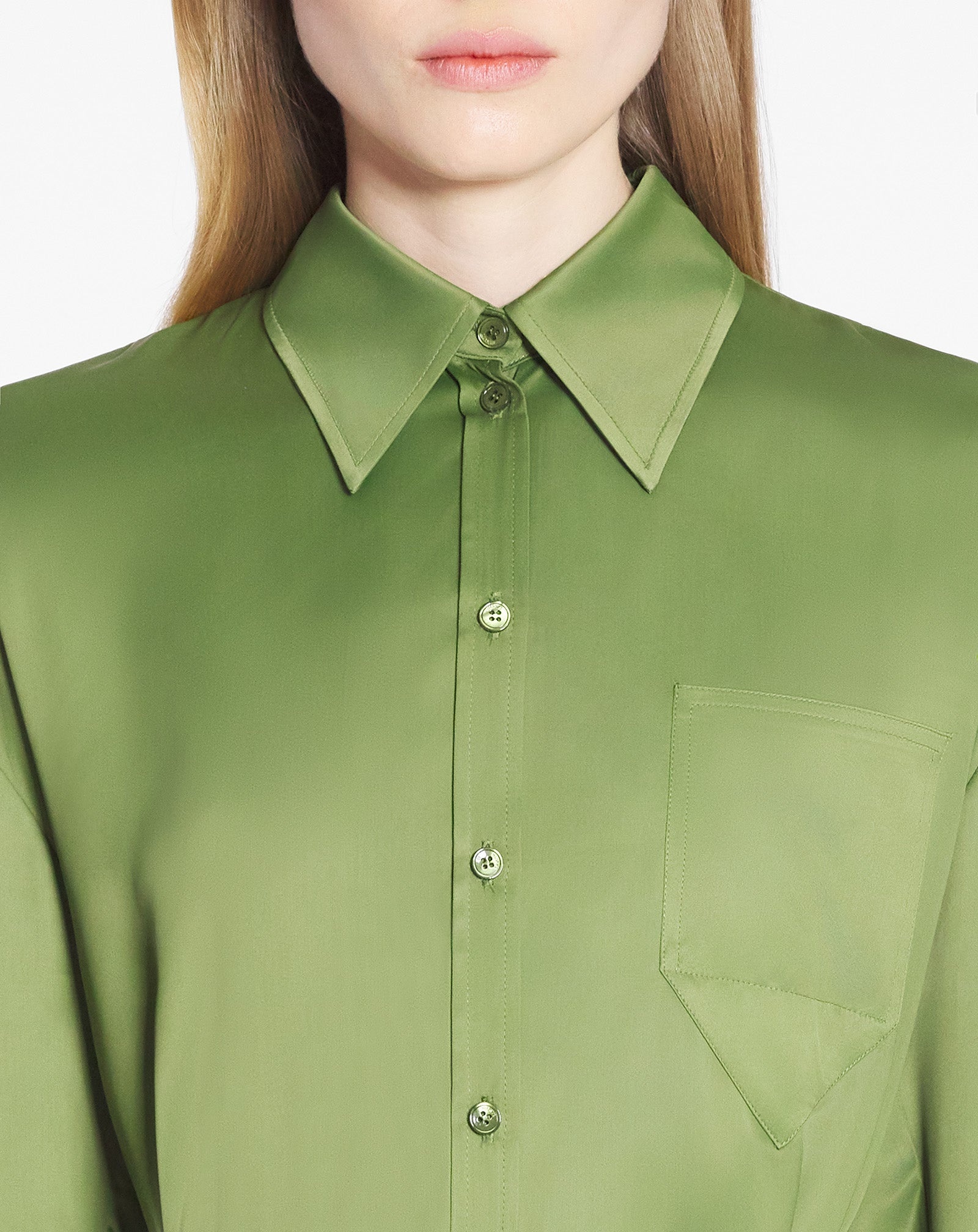 SHIRT DRESS WITH PLEATS - 5