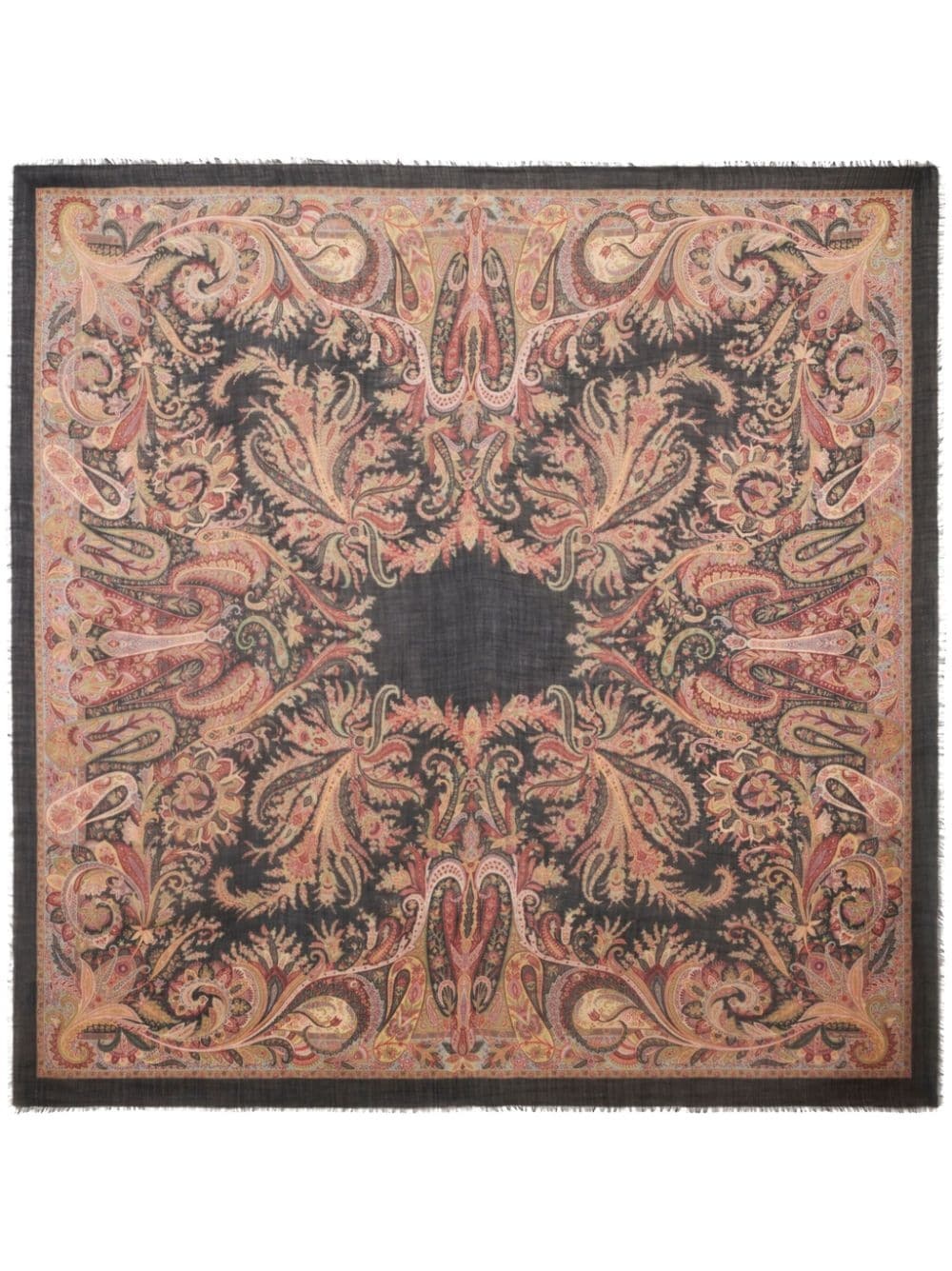 paisley-print cashmere scarf - 1