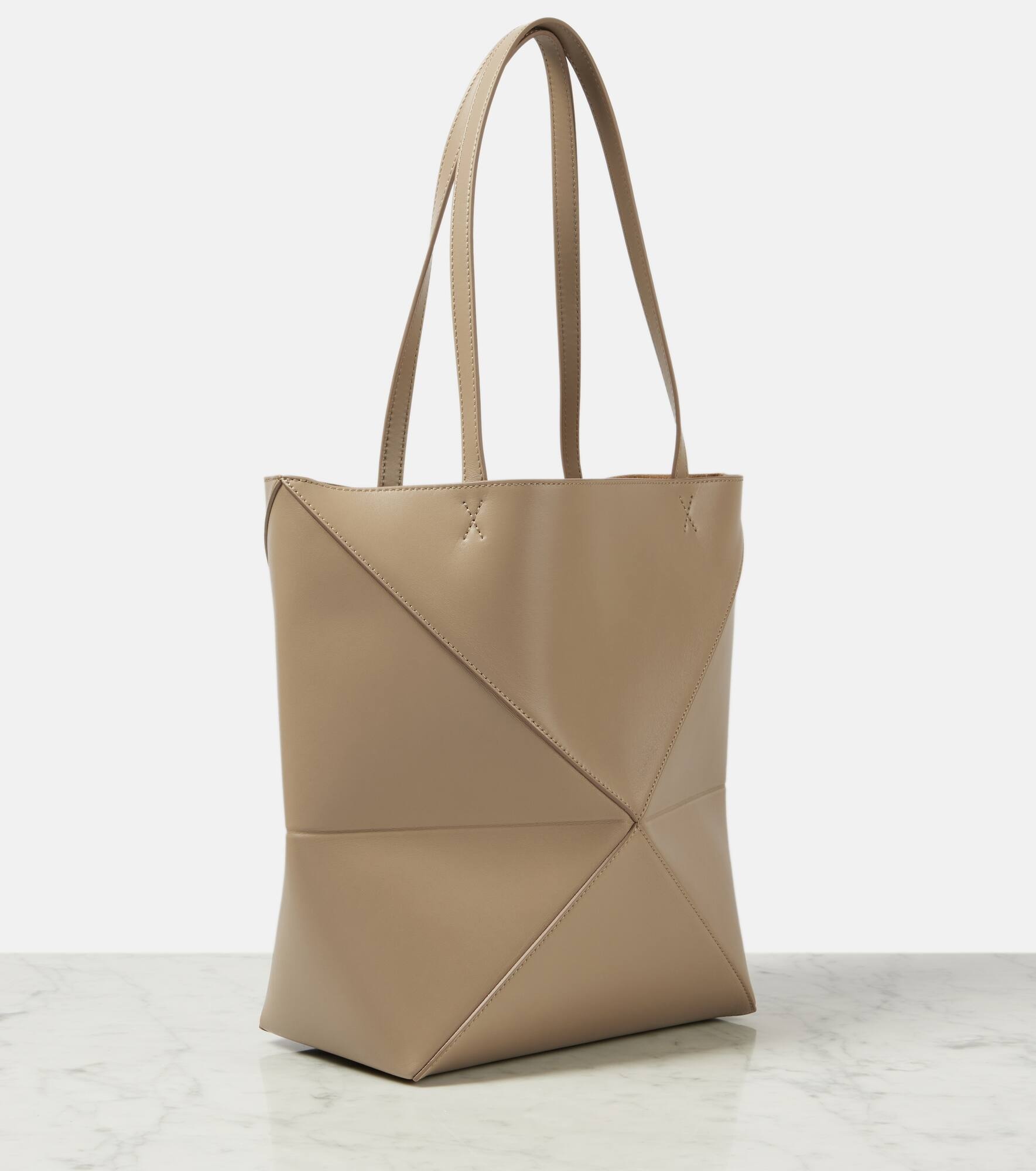 Puzzle Fold Medium leather tote bag - 4