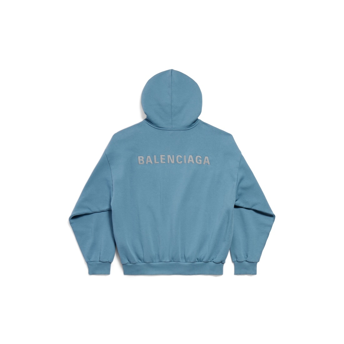 Balenciaga Back Reflective Hoodie Medium Fit in Grey Blue - 2
