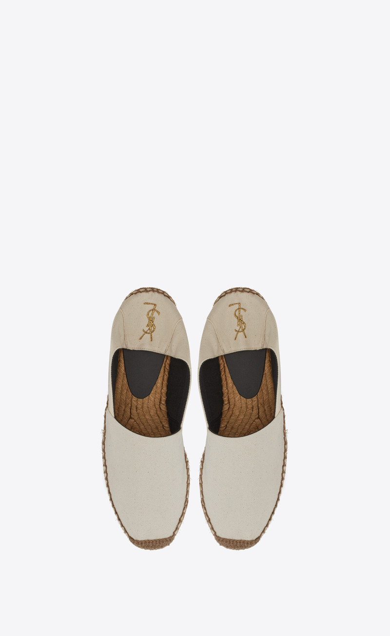SAINT LAURENT ysl embroidered espadrilles in canvas outlook