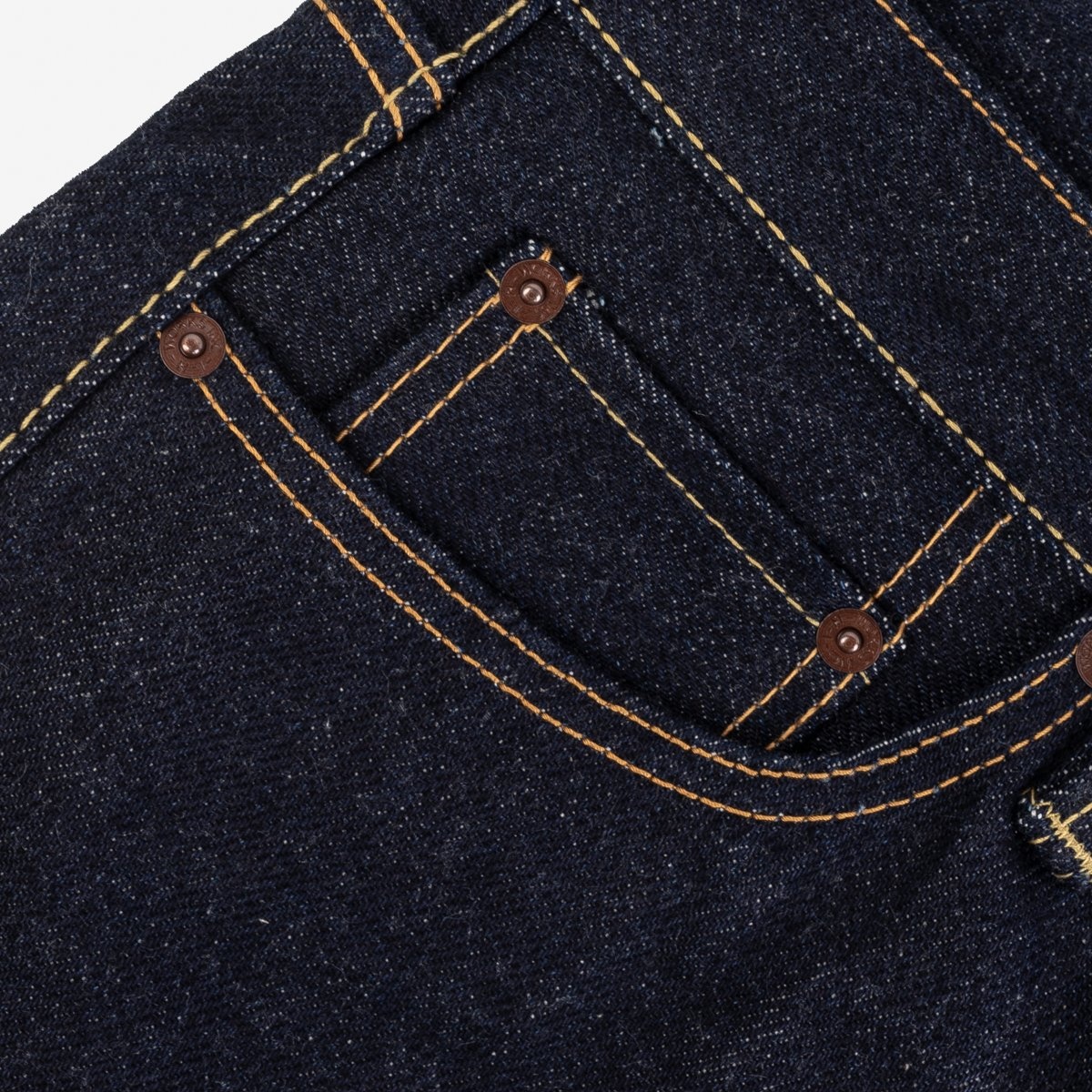 IH-888S-UHR 21/23oz Ultra Heavy Raw Selvedge Denim Medium/High Rise Tapered Cut Jeans - Indigo - 7
