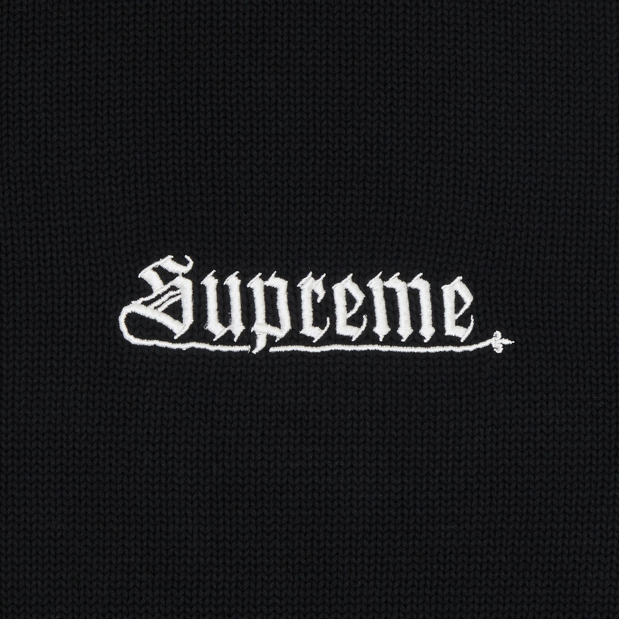 Supreme Old English Sweater 'Black' - 3