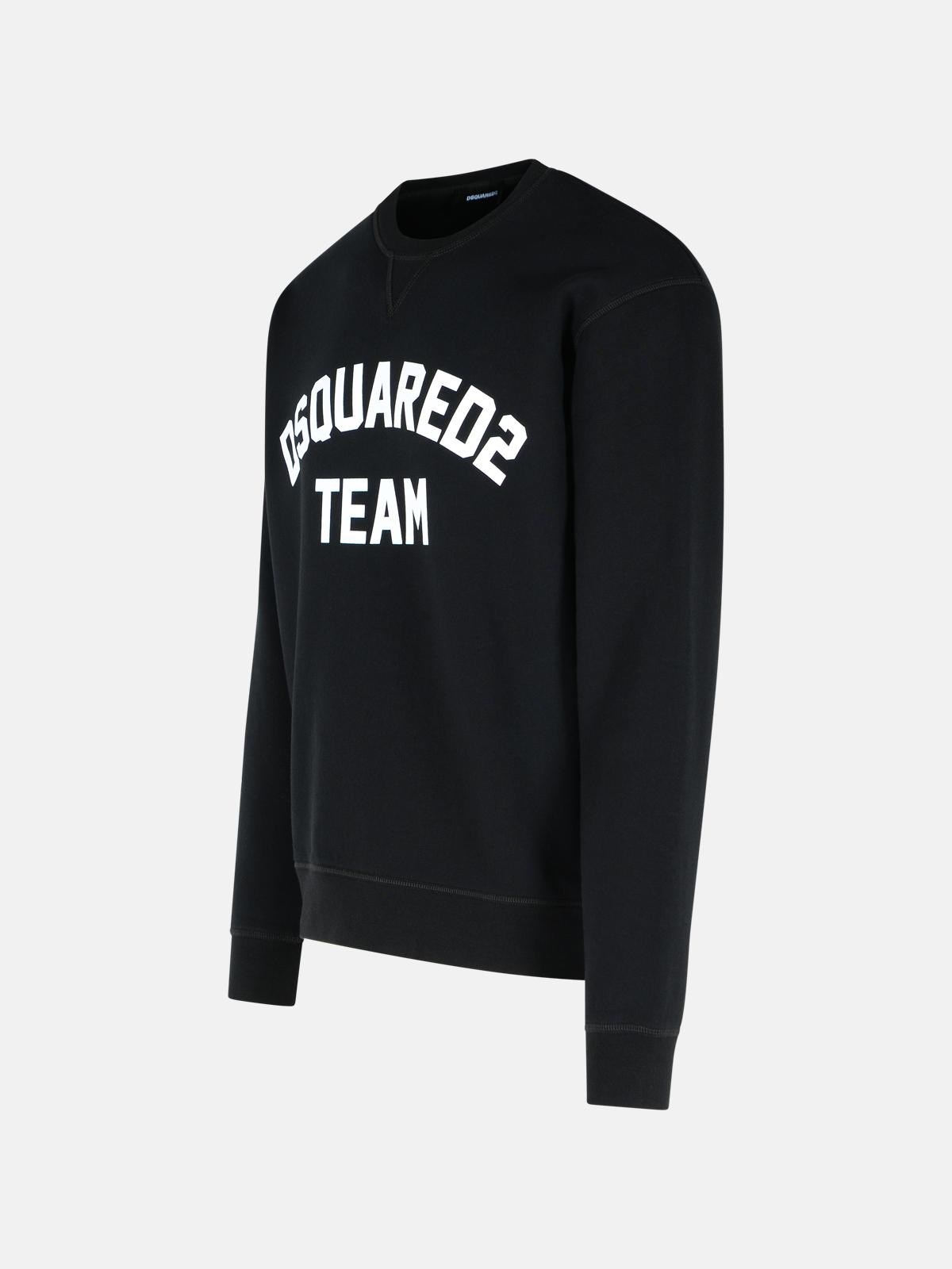 BLACK COTTON SWEATSHIRT - 2