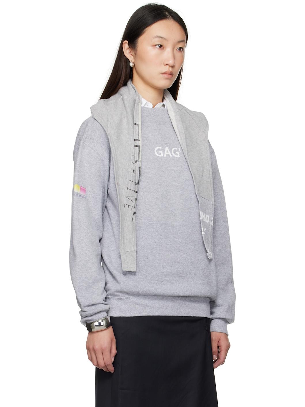Gray Scarfersweater Sweatshirt - 2