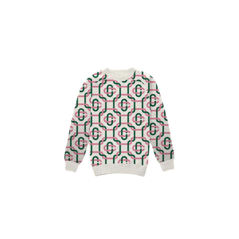 Pink Monogram Knitted Sweater 1