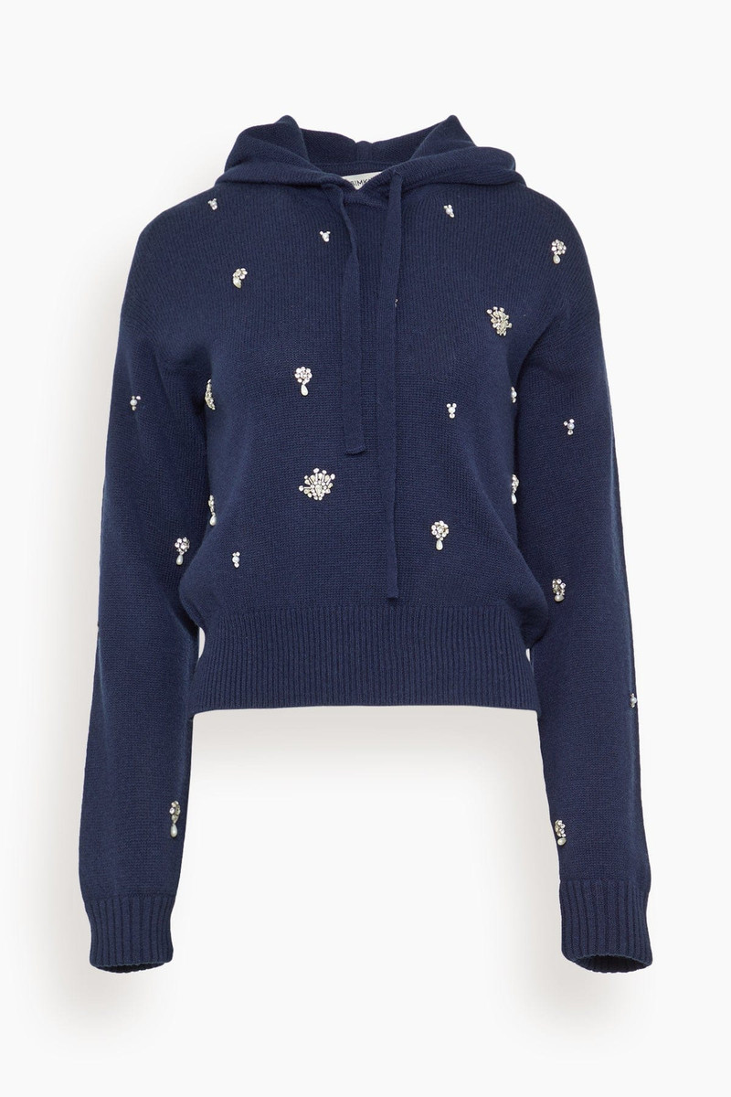 Karmen Embellished Hooded Top in Midnight 1