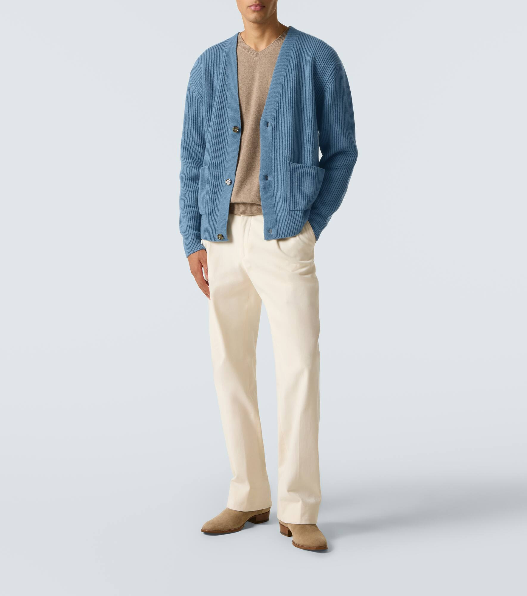 Ribbed-knit wool and cashmere cardigan - 2