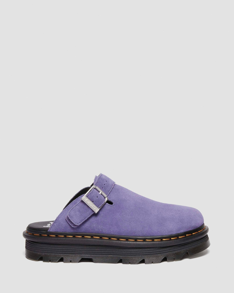 Zebzag Suede Slingback Platform Mules 1