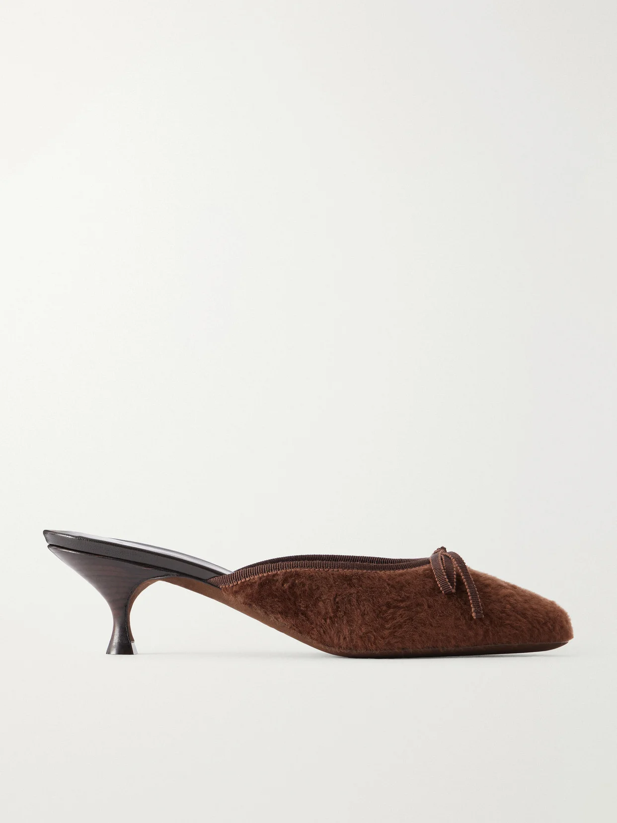 24/7 50 Bow-detail Shearling Mules - 1