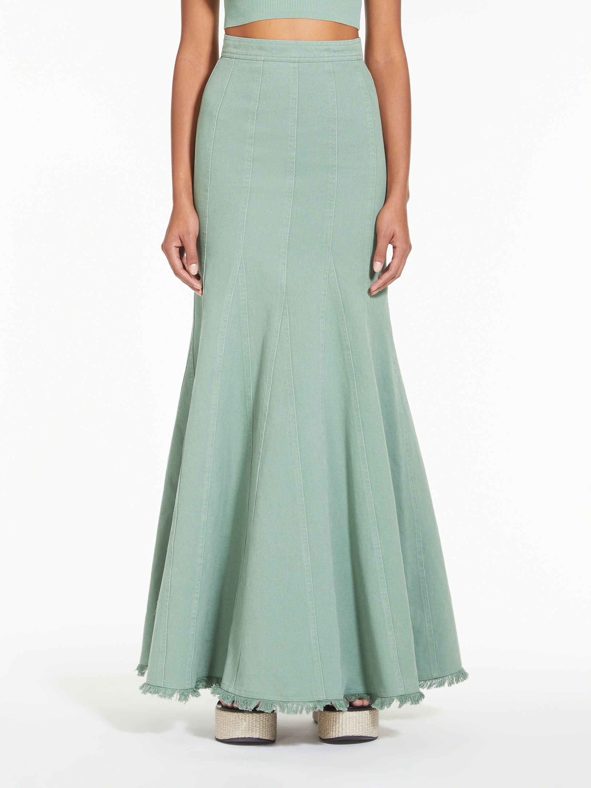 TRUDY Washed cotton drill skirt - 3