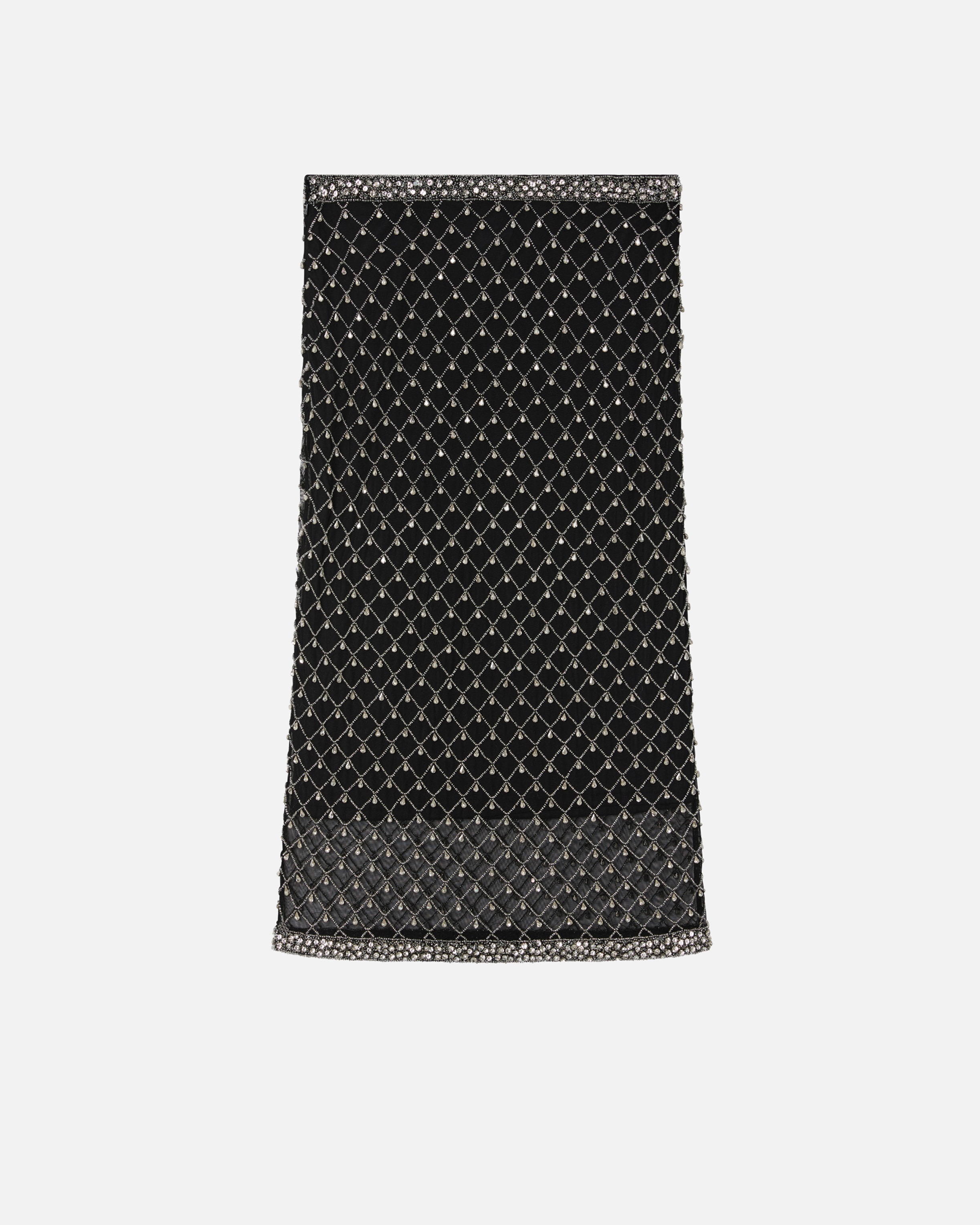 TULLE SKIRT WITH CRYSTAL EMBROIDERY - 6