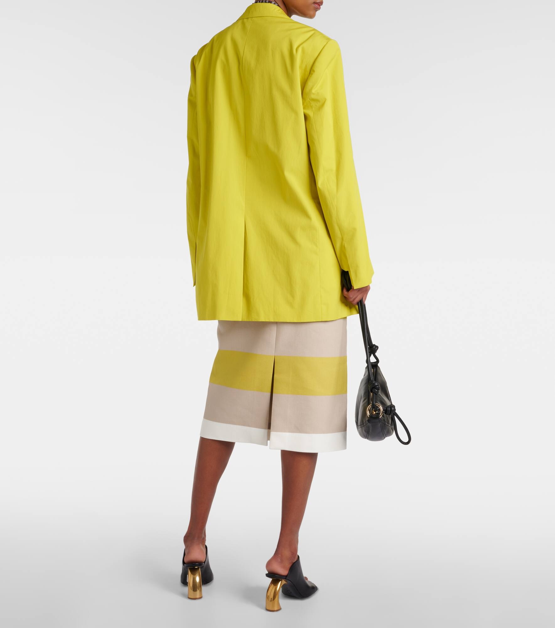 Oversized cotton poplin blazer - 3