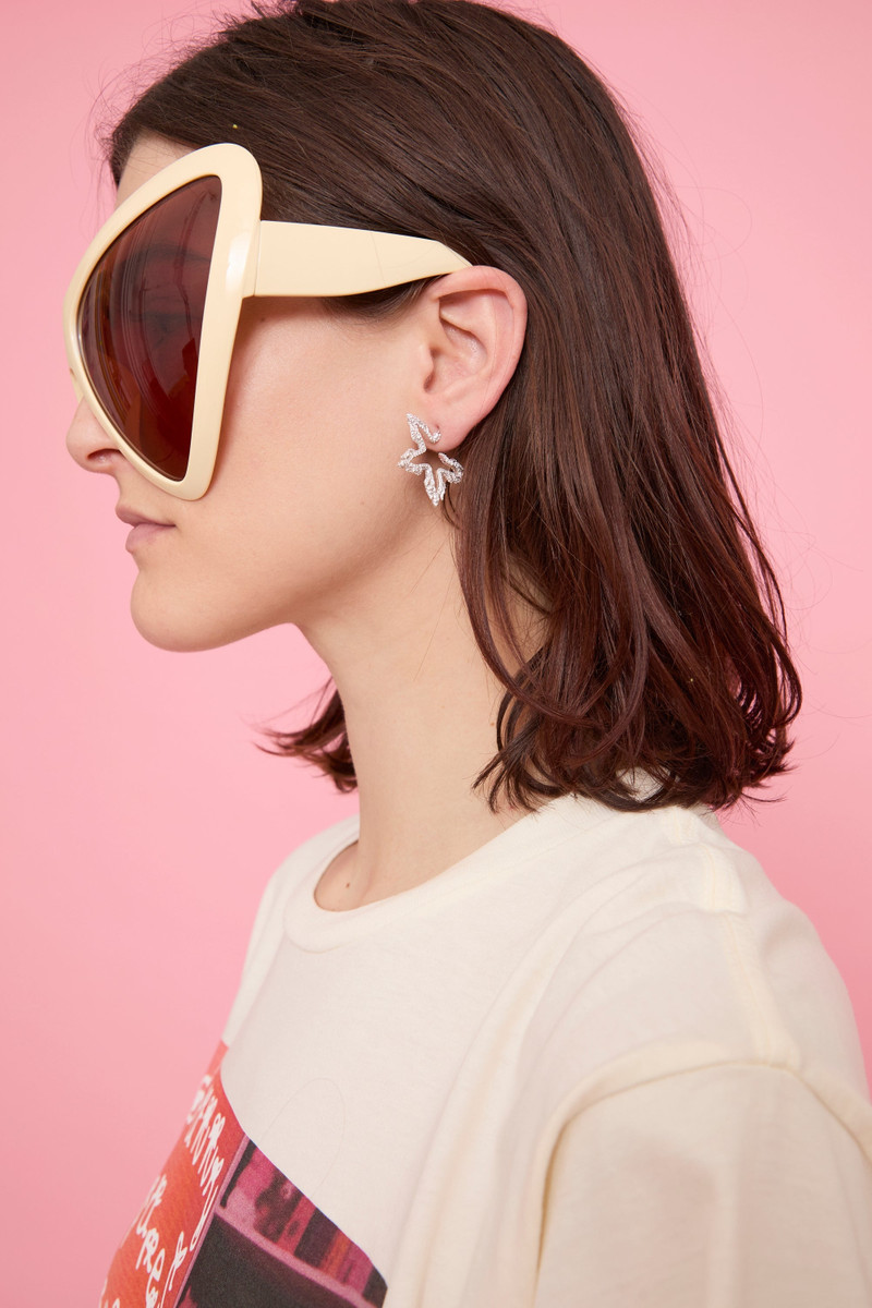 Collina Strada CRYSTAL CLEAR FLAME STAR EARRINGS outlook