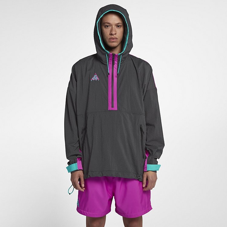 Nike ACG Woven Hooded Jacket 'Anthracite Magenta Jade' 931907-060 - 2