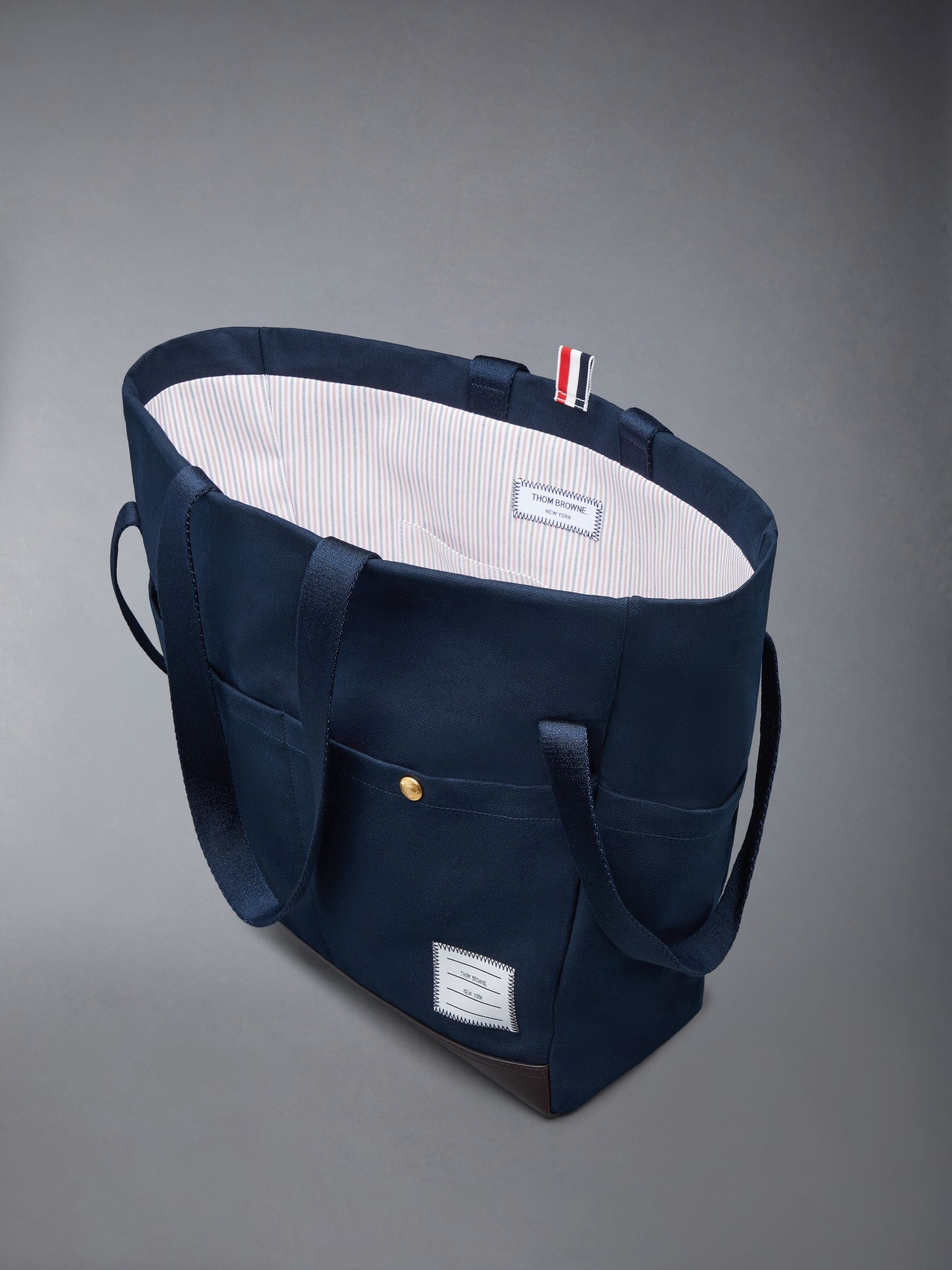 Cotton Canvas Snap Pocket Tote - 5