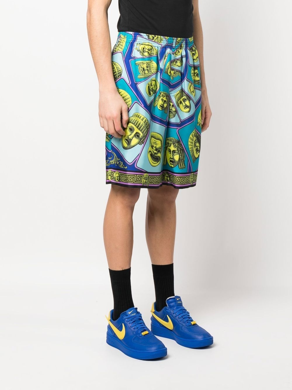 Le Maschere print silk shorts - 3