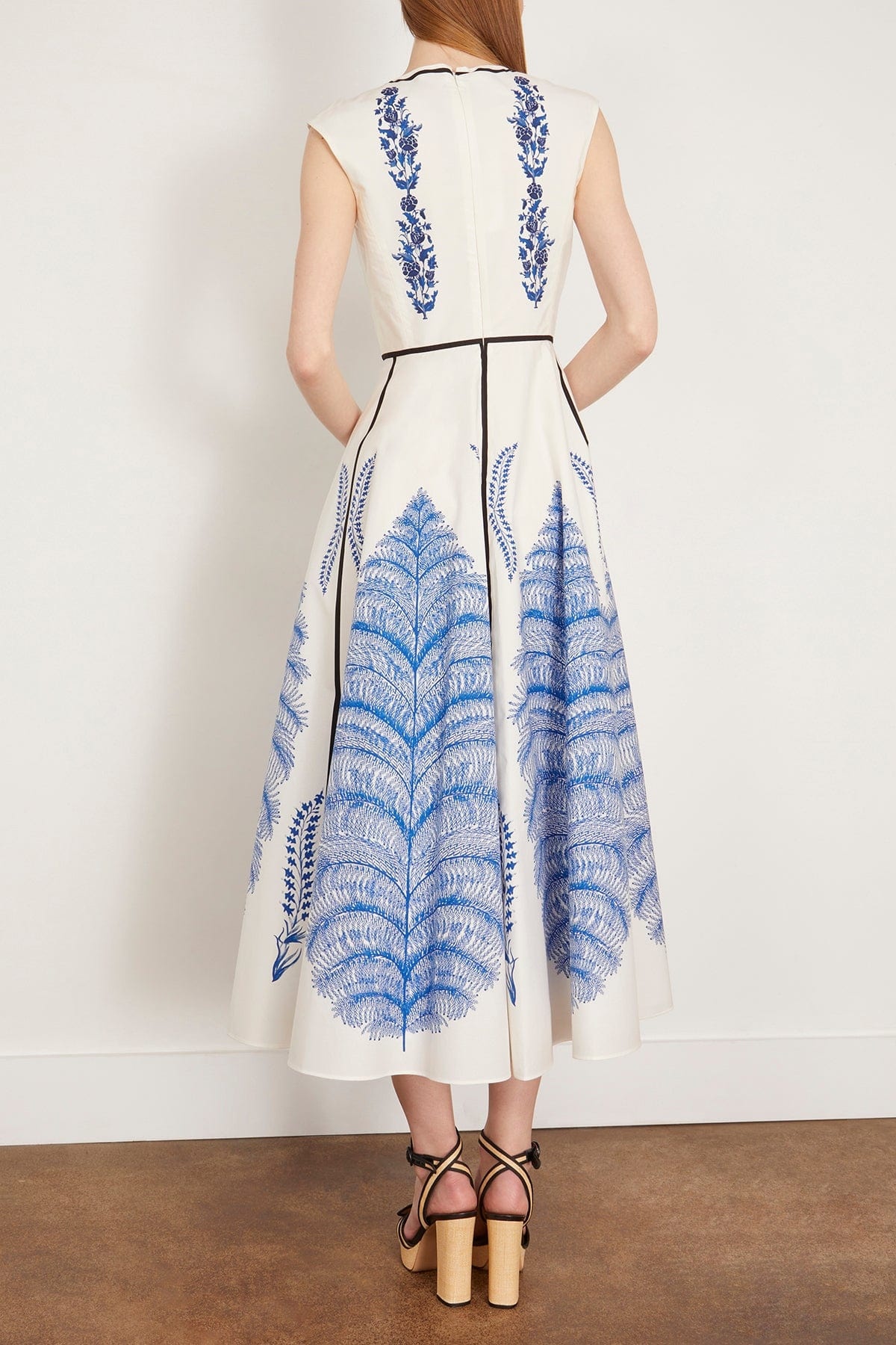 Dress in Ivory/Blue - 4