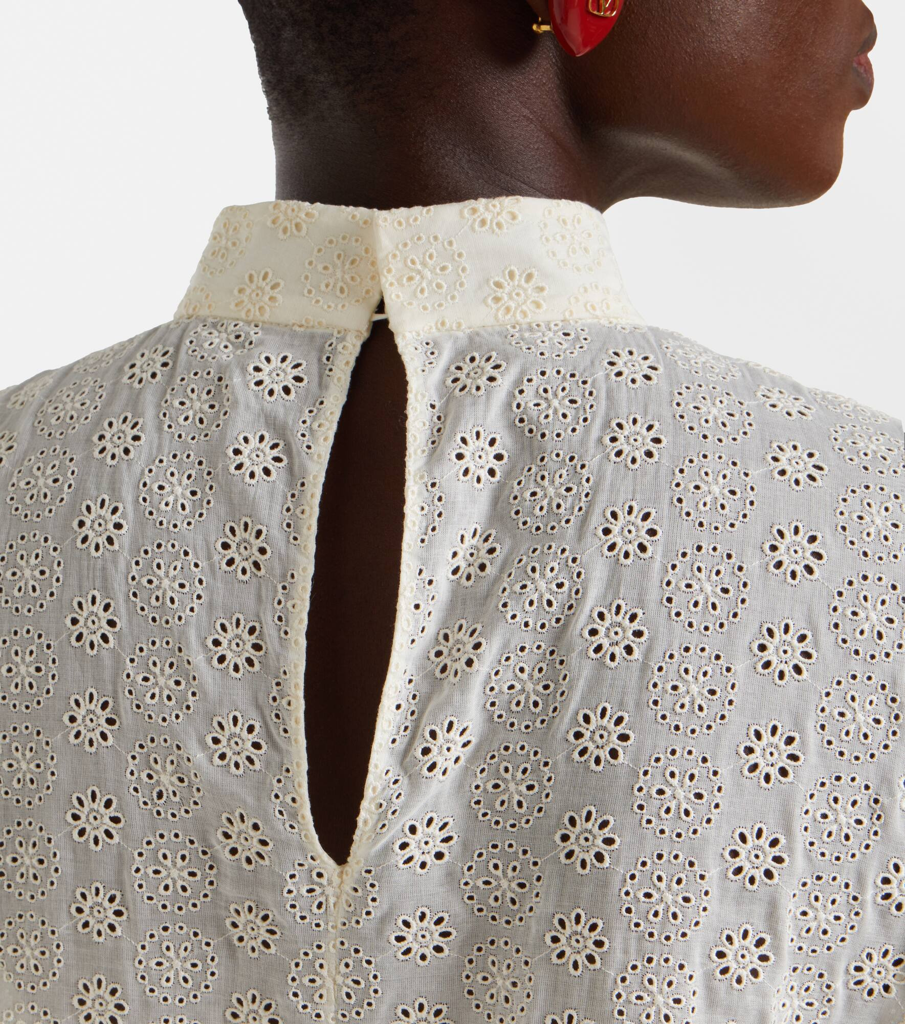 Mossi bow-detail cotton top - 6