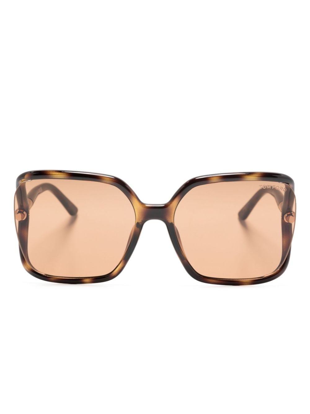 tortoiseshell oversize-frame sunglasses - 1