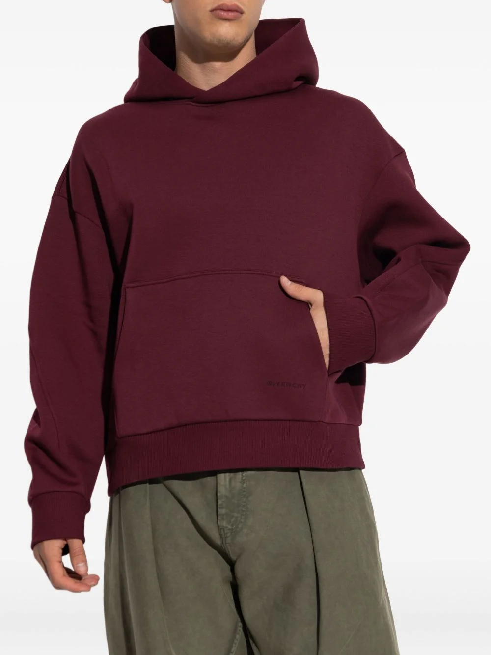 logo-embroidered hoodie - 1