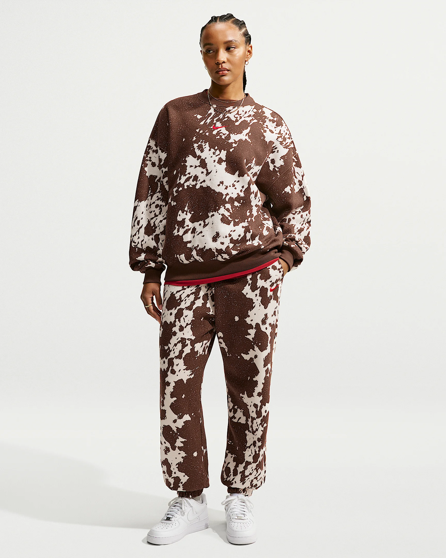 Nike Studio Fleece Medium Weight Women's Oversized High-Rise Cuffed Pants - 1