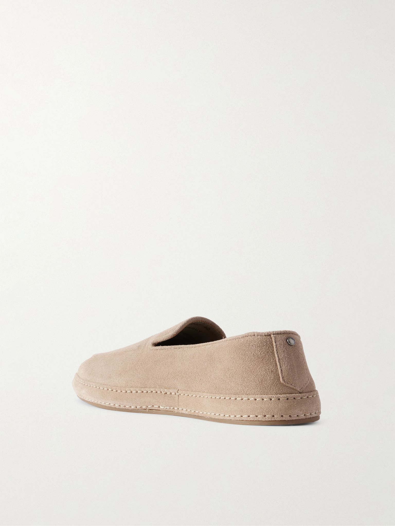 Suede Loafers Beige - 4