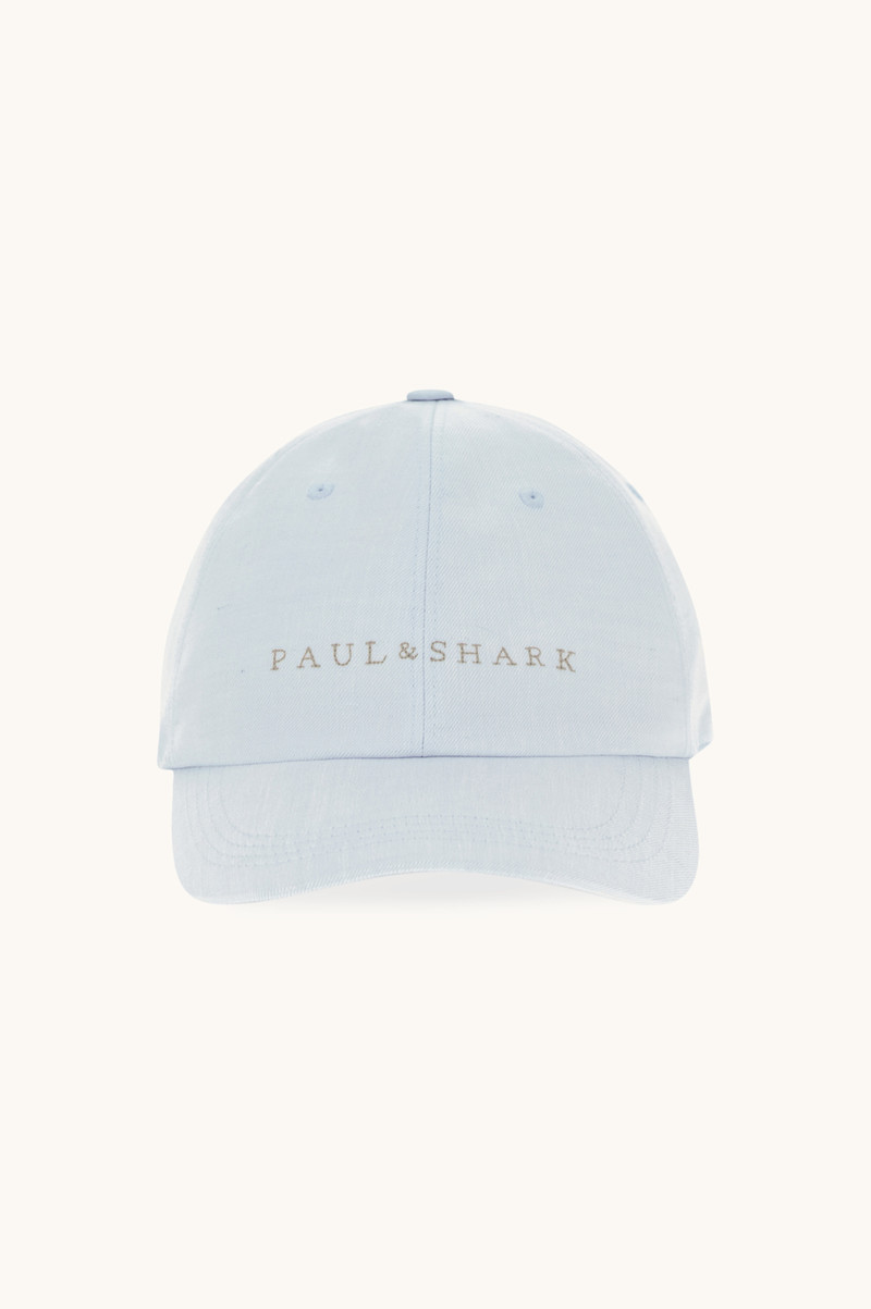 Paul & Shark BASEBALL CAP IN FRESH LINEN AND COTTON WITH LOGO EMBROIDERY outlook