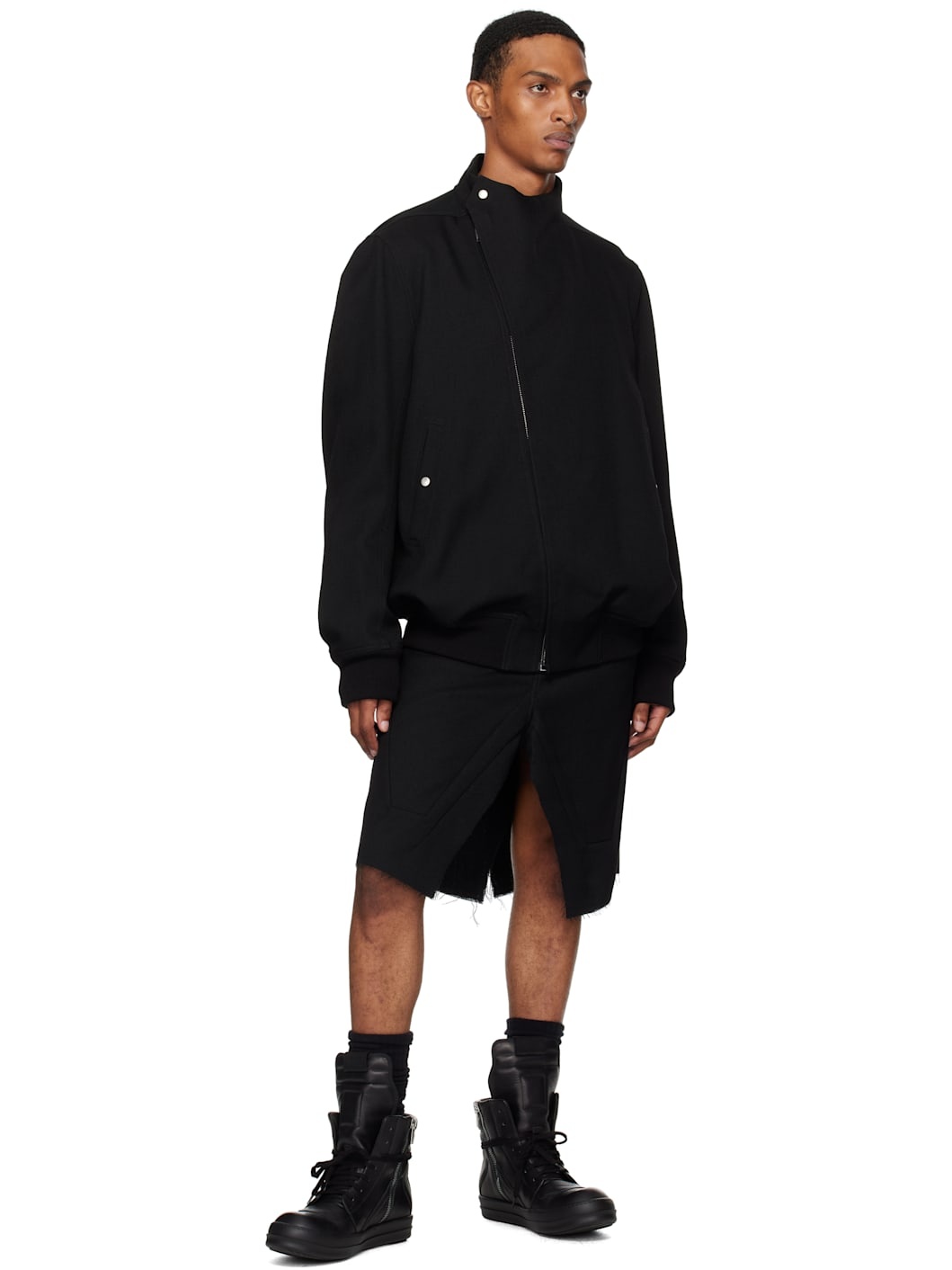 Black Concordians Slivered Midi Skirt - 4