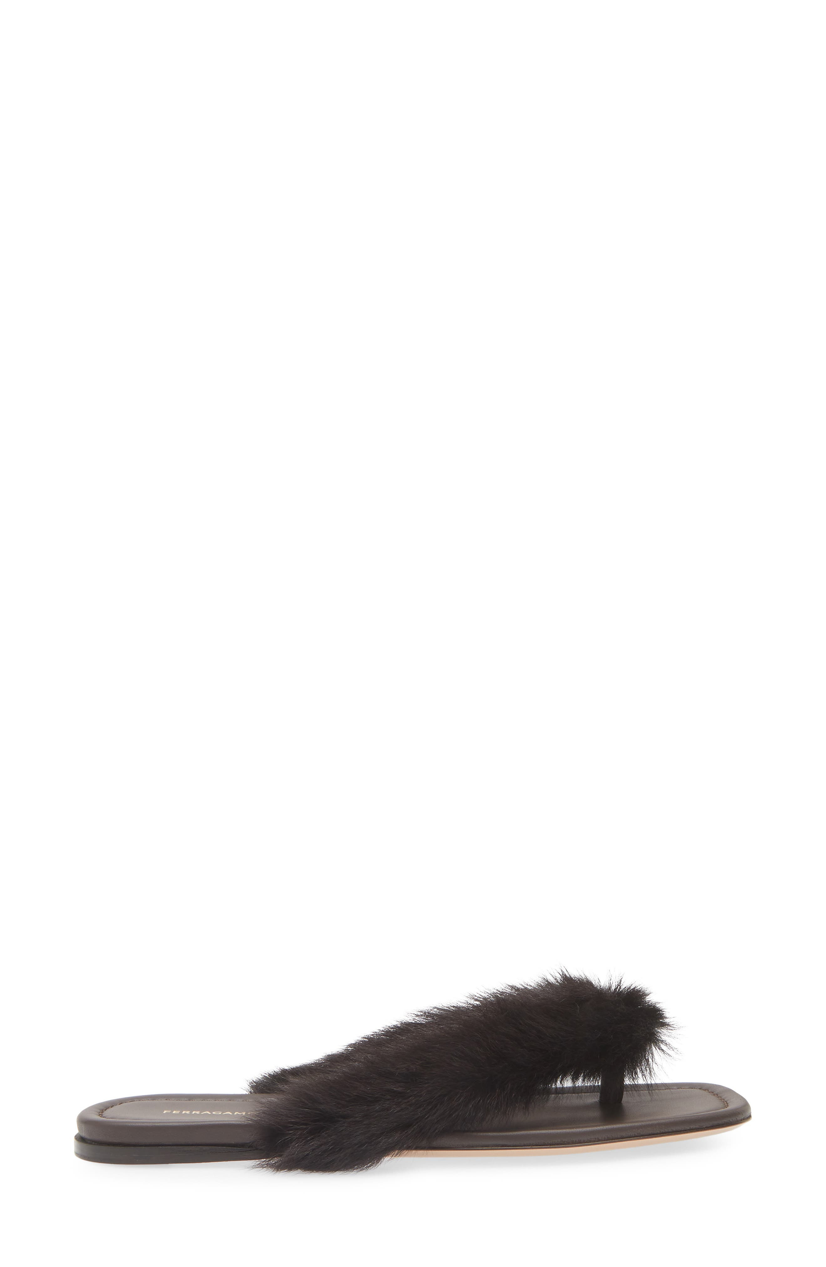 FERRAGAMO Loly Genuine Shearling Flip Flop in Florence Testa Di Moro at Nordstrom - 3