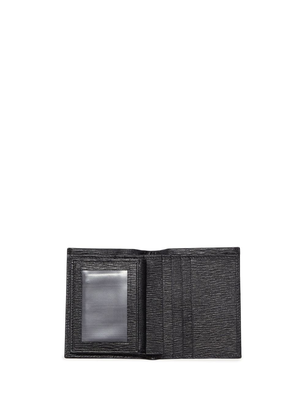 Gancini-plaque leather wallet - 3