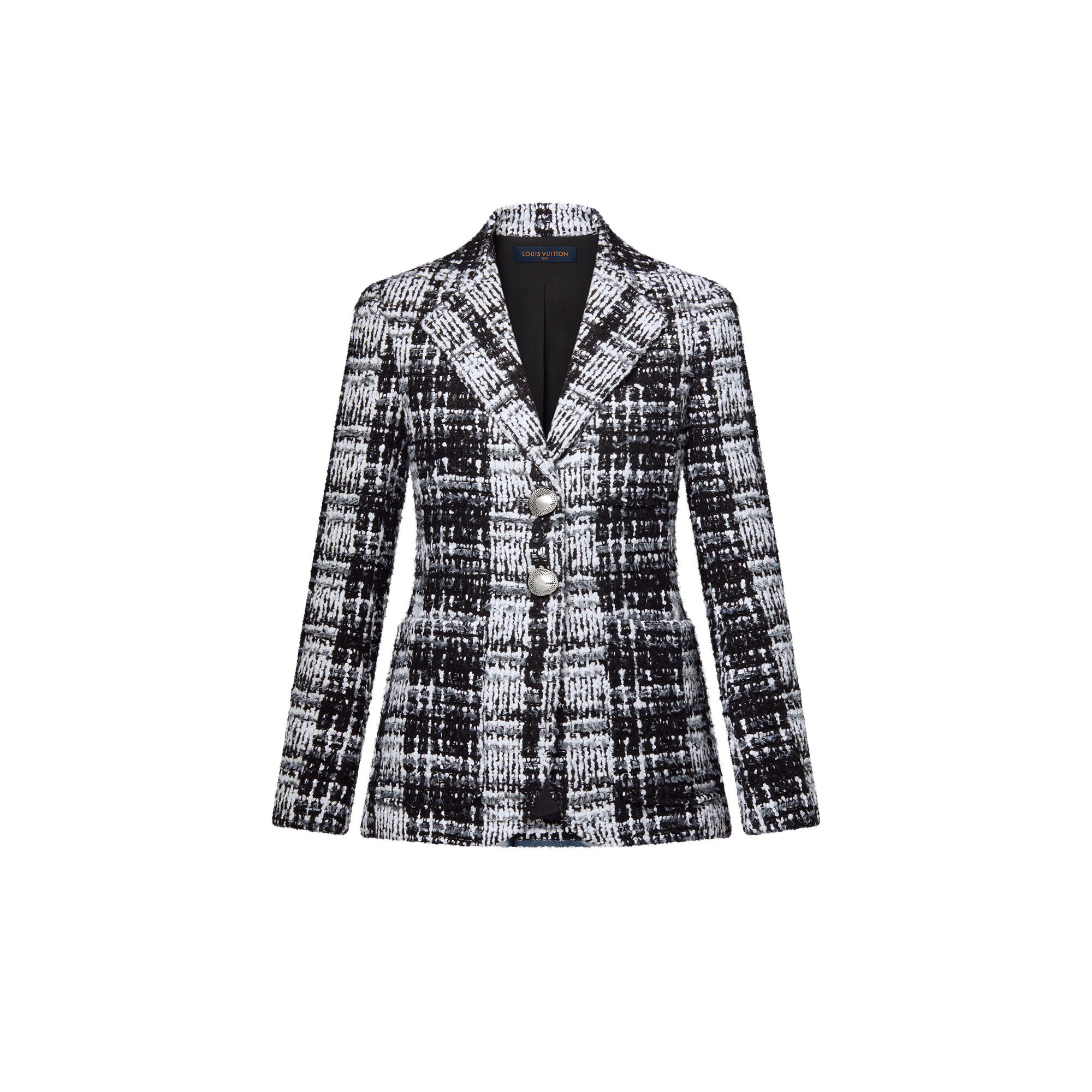 Graphic Tweed Blazer - 1