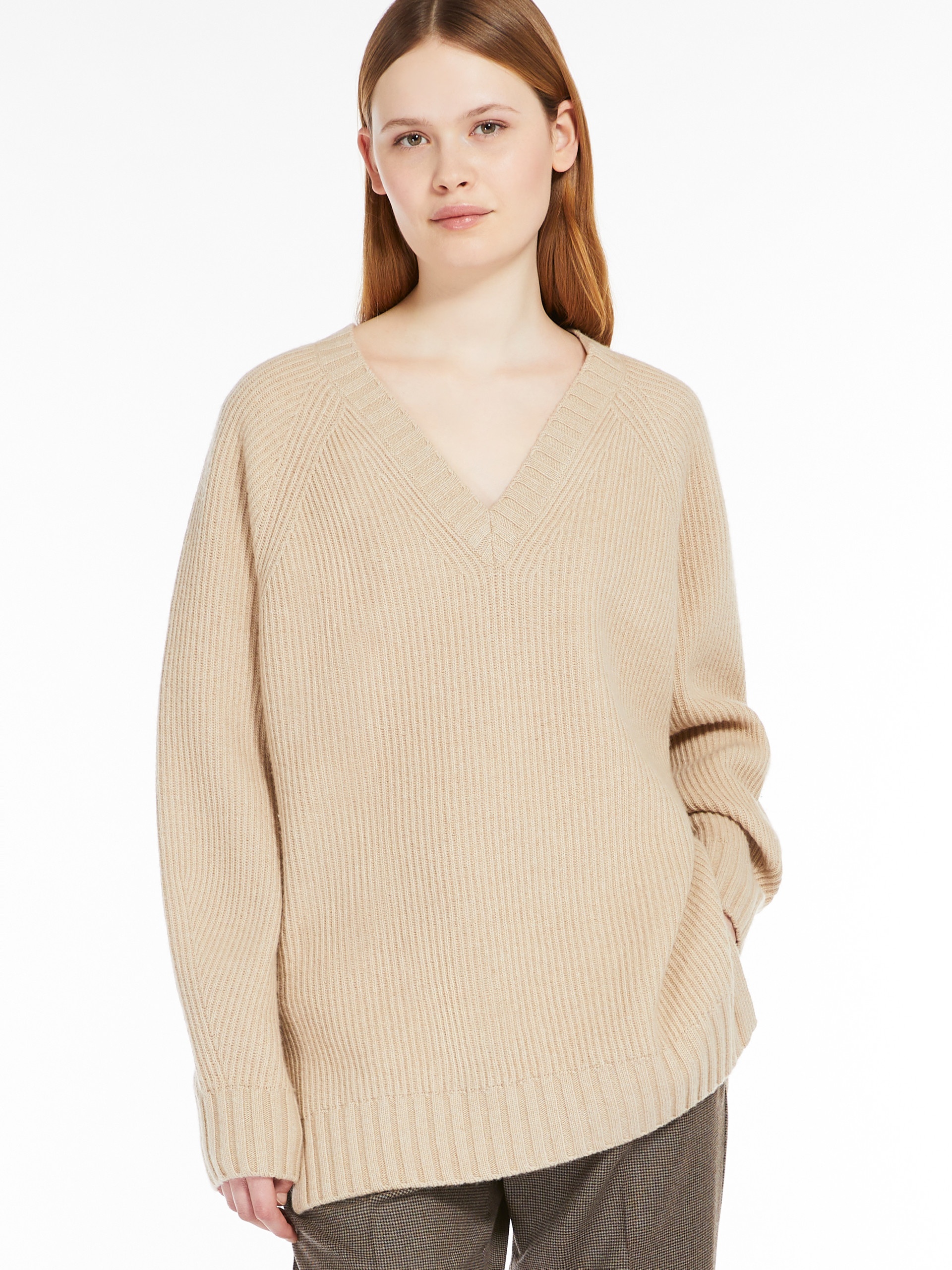 PANIA Wool, viscose and cashmere V-neck sweater - 5