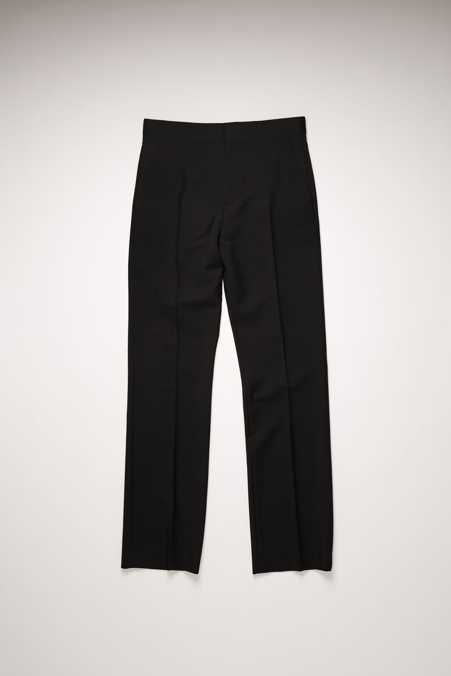 Satin-trimmed suit trousers black - 4