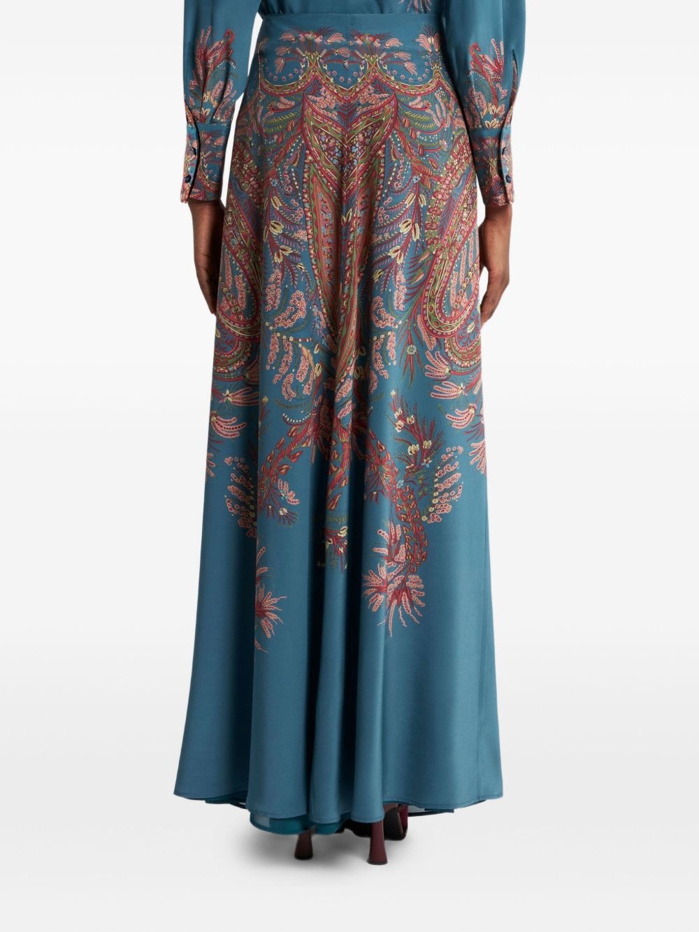 paisley-print maxi skirt - 4