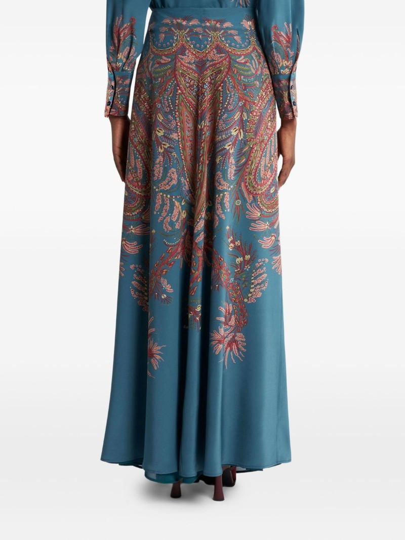 paisley-print 맥시 스커트 4
