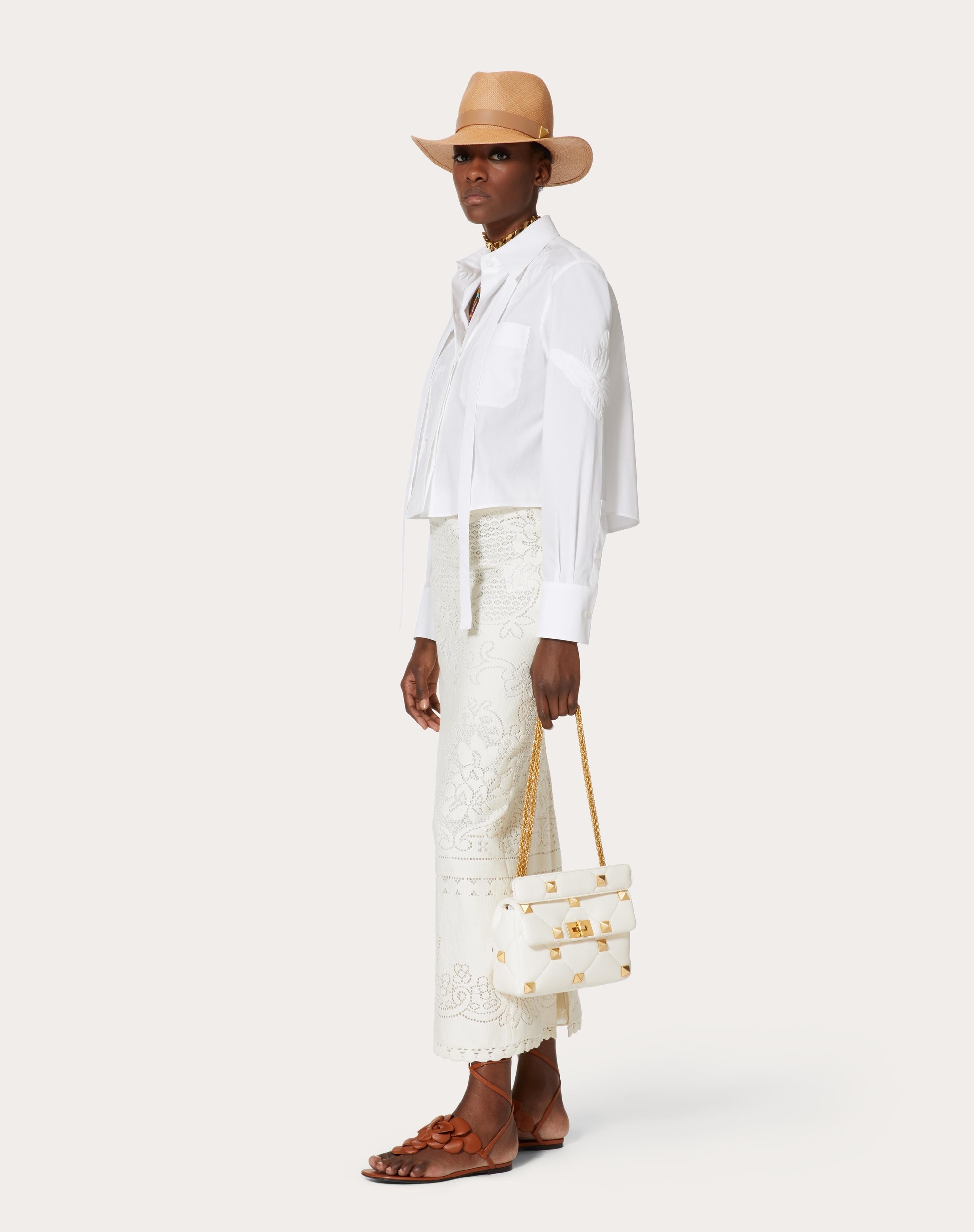 EMBROIDERED COTTON POPLIN SHIRT - 2