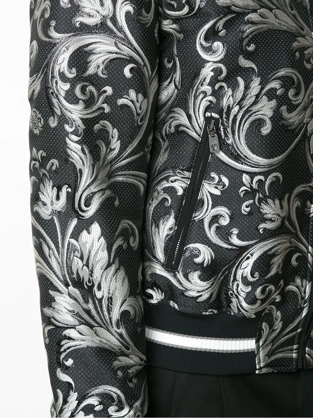 Baroque-print bomber jacket - 5