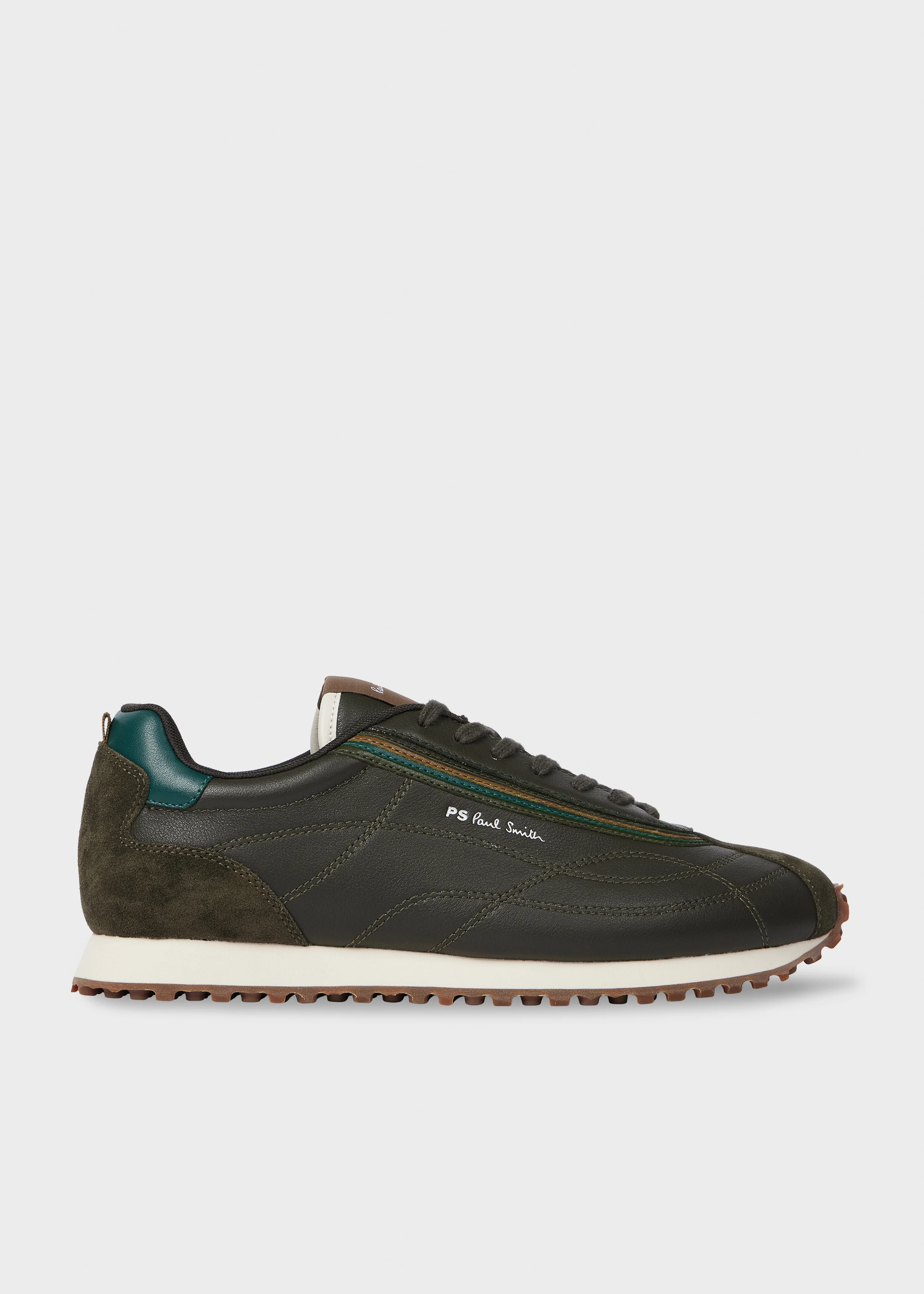 Khaki 'Haskell' Trainers - 1