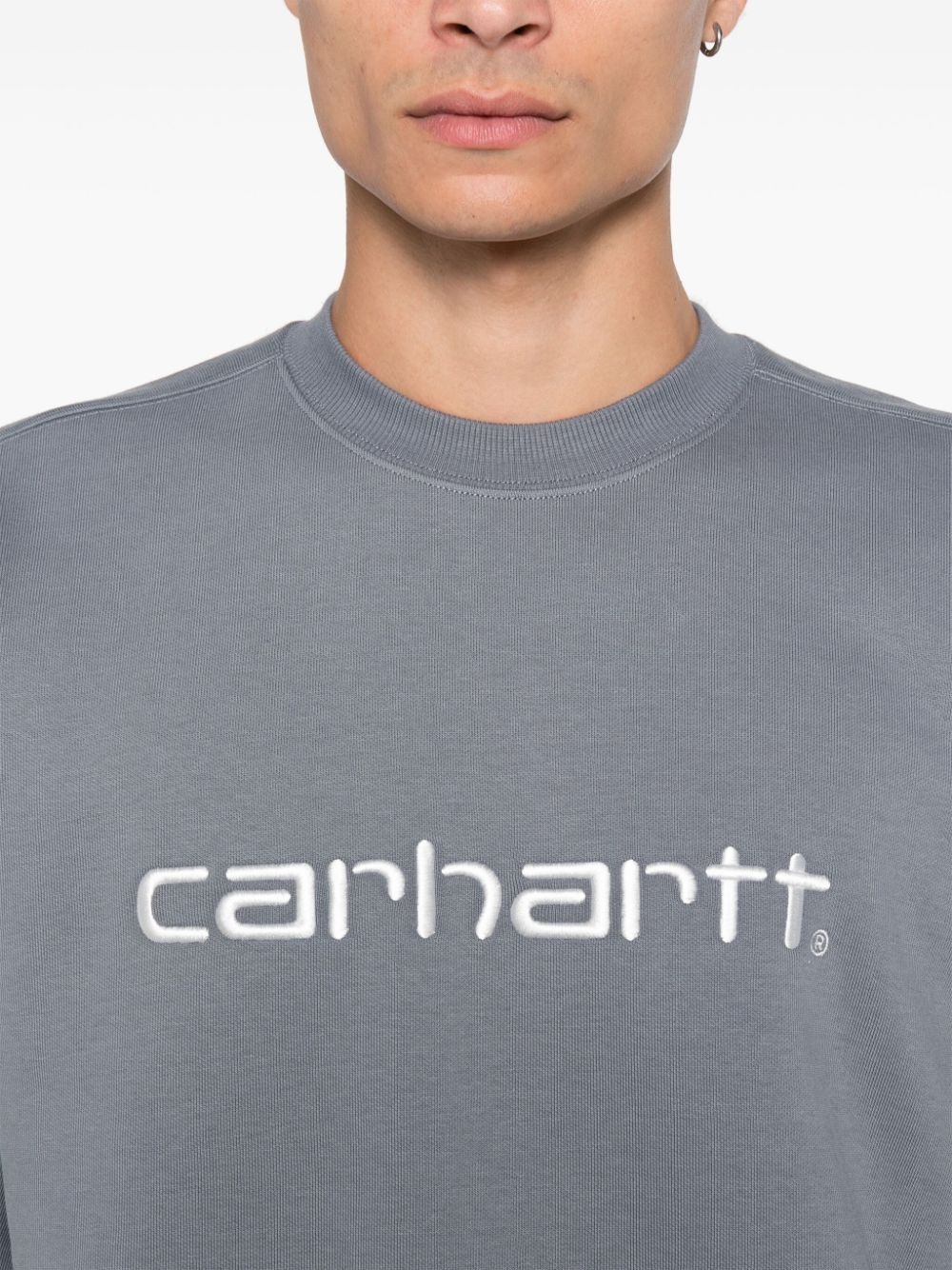 embroidered-logo sweatshirt - 5