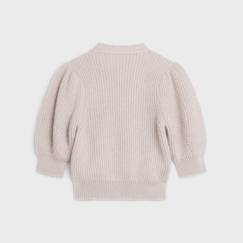 CELINE CROPPED RIBBED CARDIGAN IN SILK AND MOHAIR outlook