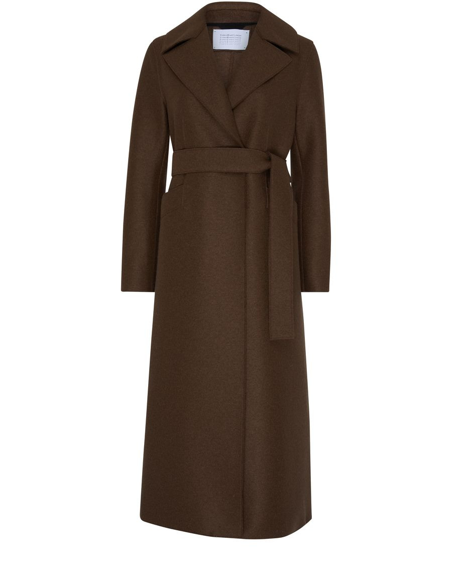 Pressed wool long coat - 1