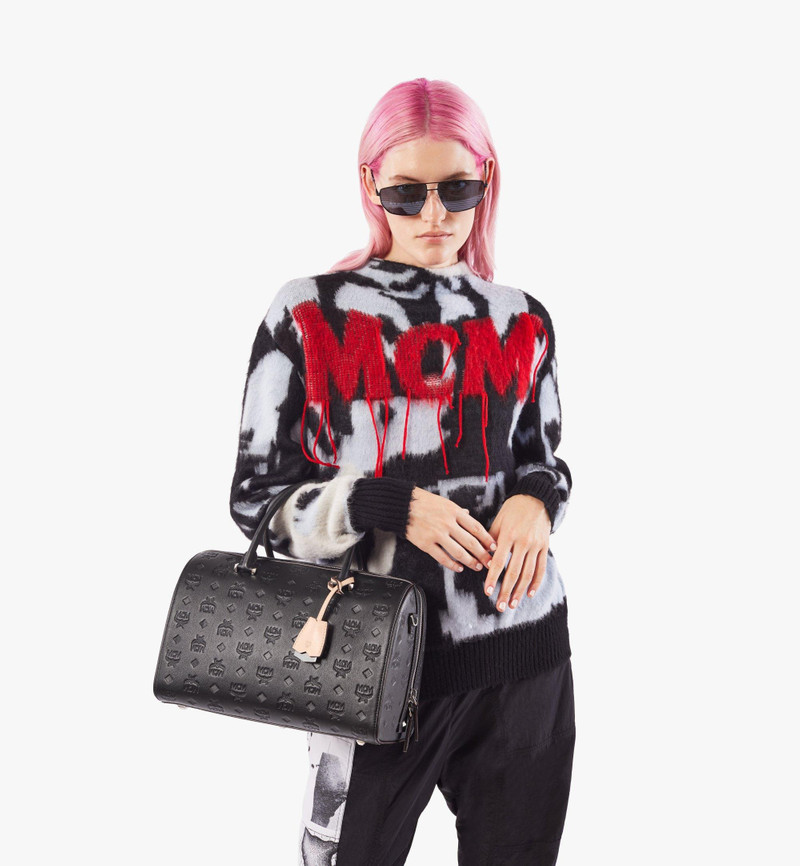 MCM Boston Bag in Monogram Leather outlook