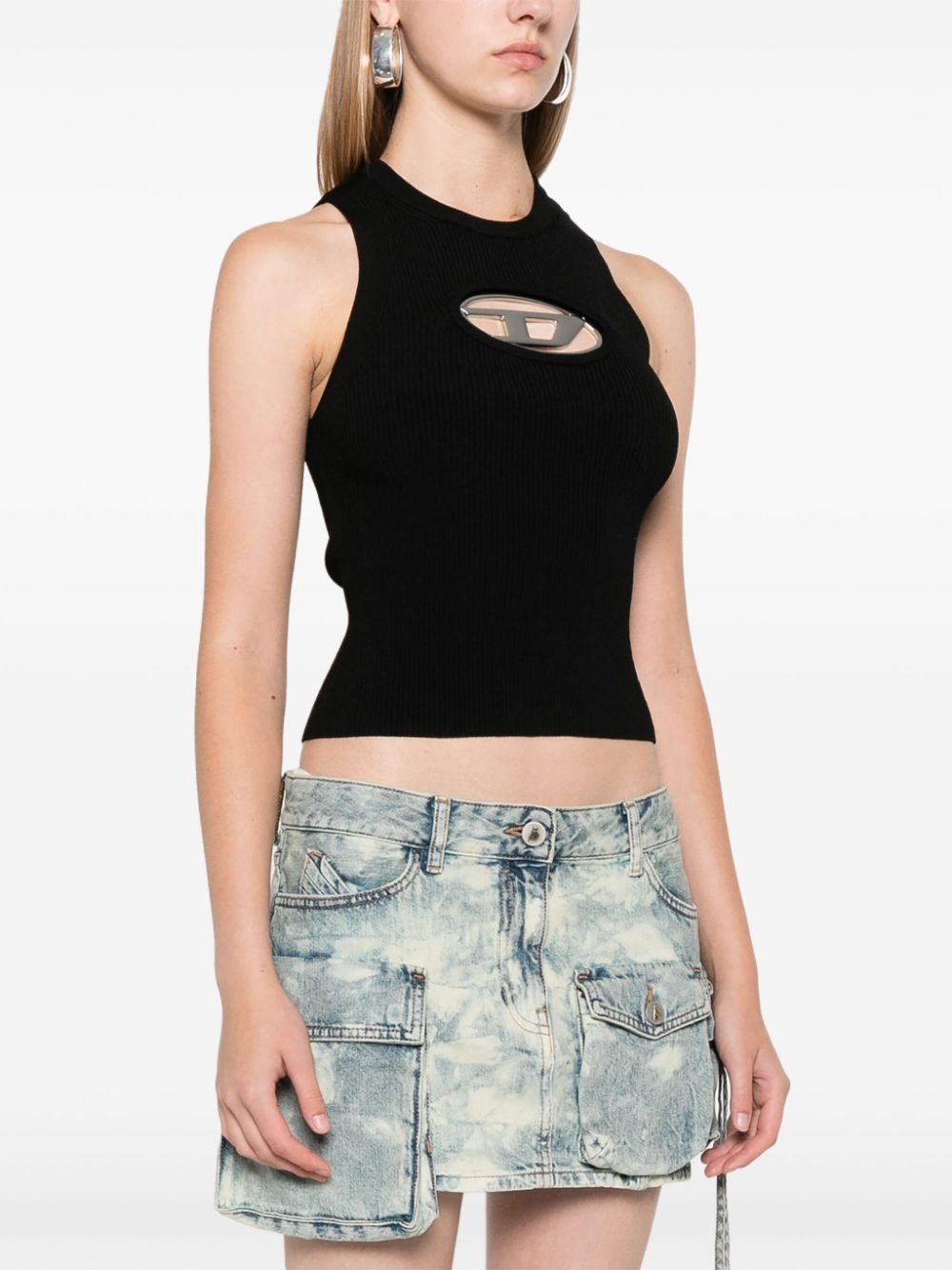 logo cutout tank vest - 3